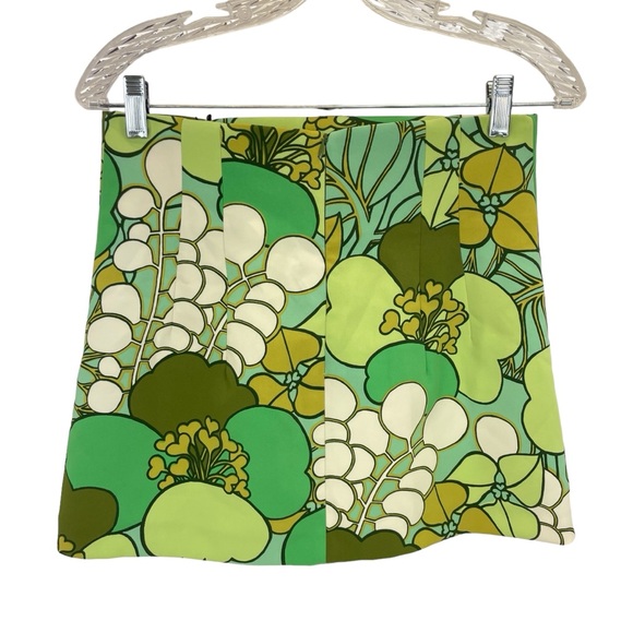 ❣️HP❣️NWT Zara Mini Skirt Medium Green Multi - Picture 4 of 11